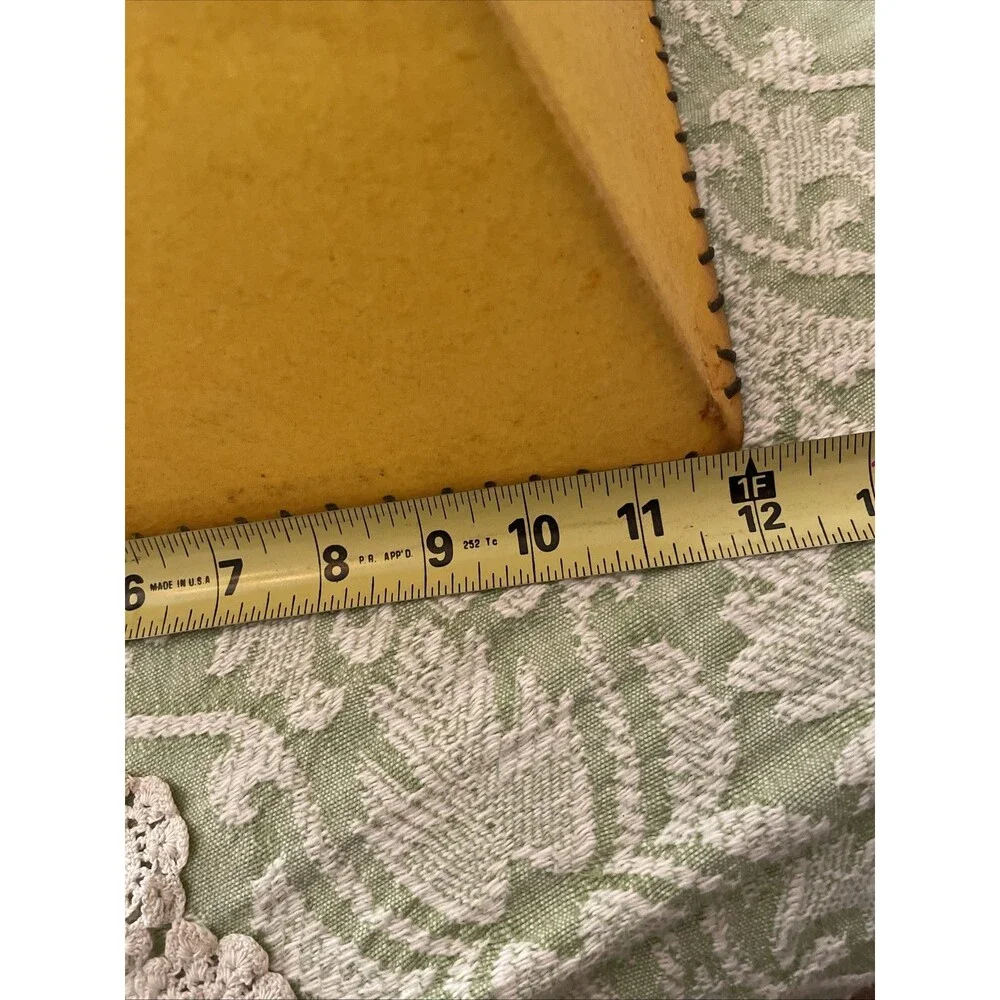 Vintage Mid Century Laced Lampshade Small Rectangle Rustic